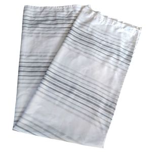 Tommy Bahama shower curtain grey white striped
